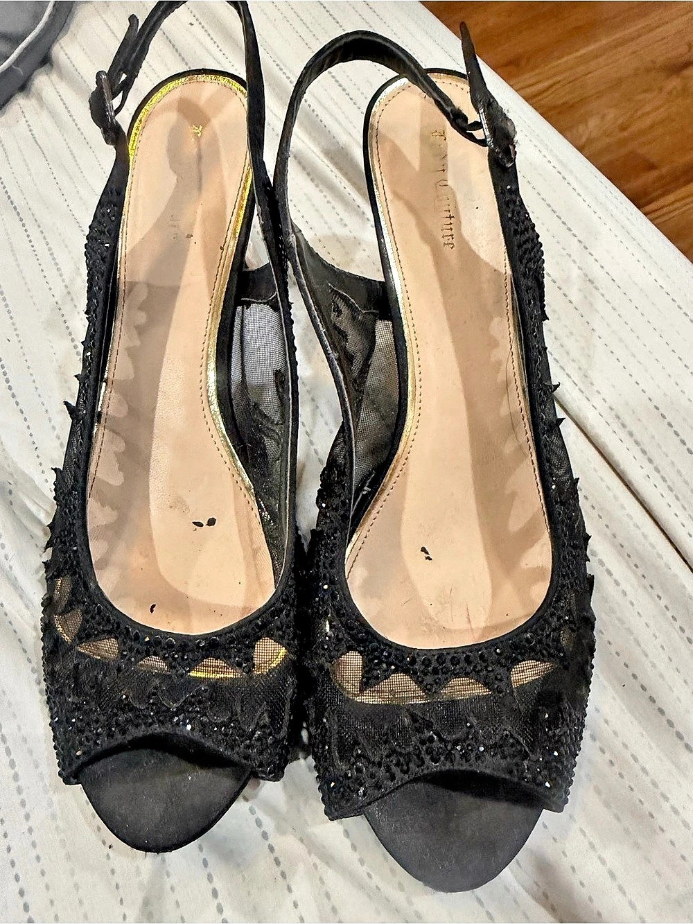 Lady Couture Spicy Slingback Sandal Black Heels size 41
